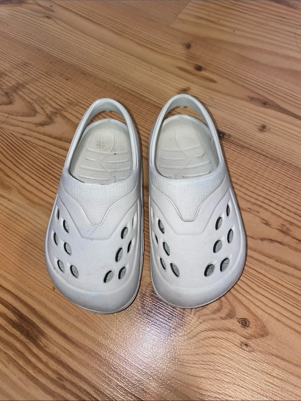 Kids Cream Water Clog with Secure Heel Strap